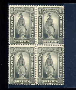 Scott #PR59 Newspaper Mint Block of 4 Stamps NH w/Weiss Cert (Stock #PR59-b1) 