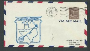 1959 7c Prexy #812 Sole Usage On Domestic 1st Flt Via AM82 From Midland TX To---