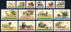 Tanzania #161-174  Set of 14 MNH