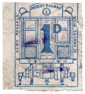 (I.B) Mersey Railway : Newspaper Parcel 1d
