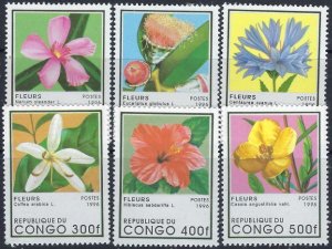 Congo PR 1109-14 MNH 1996 Flowers (2267)