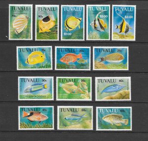 FISH - TUVALU #598-611  MNH