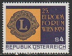 1979 Austria - Sc 1136 - MNH VF - 1 single - Lions International Emblem