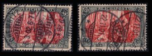 MOMEN: GERMANY STAMPS SC # 65, 65A 1900 TYPE I,II USED LOT #69090*