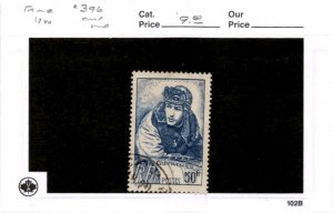 France, Postage Stamp, #396 Used, 1940 World War I Pilot Guynemer (AE)