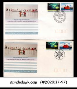 AUSTRALIAN ANTARCTIC TERRITORY 1991 AURORA - 2- FDCs with different CANCELLATION