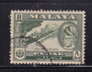 Malaya Perak 1957 Sc 131 8c Used