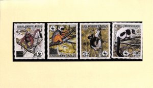 Madagascar WWF World Wild Fund for Nature MNH stamps lemurs