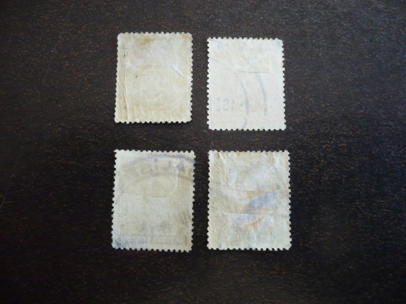 Stamps - Southern Rhodesia - Scott# 1,2,4,8 - Used Part Set of 4 Stamps