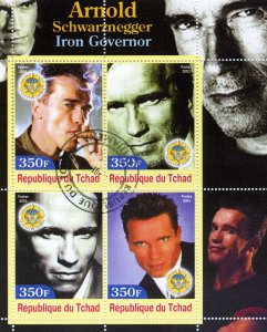 Chad 2003 ARNOLD SCHWARZNEGGER Sheet Perforated Fine Used Vf