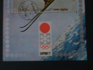 YEMEN-1972 OLYMPIC GAMES-SAPPORO'72 -JAPAN-CTO  S/S VERY FINE-FANCY CANCEL