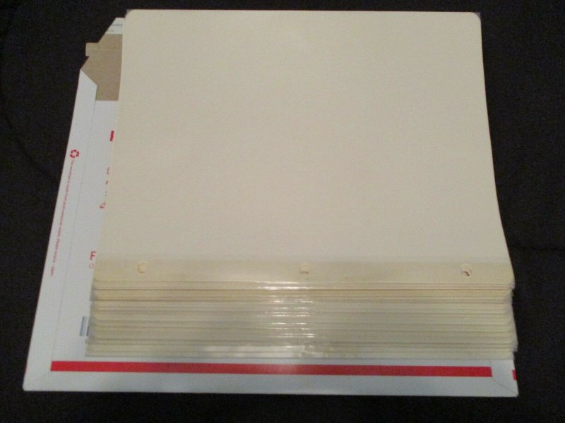 30 Unused Reinforced Album Pages in 30 Used Protective Sleeves - 3 Hole  