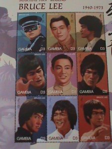 GAMBIA-1996-SC#1737- MOVIE STAR-BRUCE LEE-CHINA'96 STAMP SHOW-MNH SHEET-VF