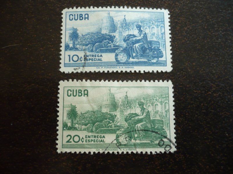 Stamps - Cuba - Scott# E24-E25 - Used Set of 2 Stamps