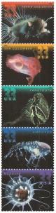 US 3443a Deep Sea Creatures 33c strip (5 stamps) MNH 2000 