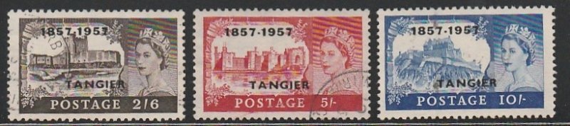 GREAT BRITAIN-OFFICES IN MOROCCO #609-11 USED TOP THREE VALUES IN SET