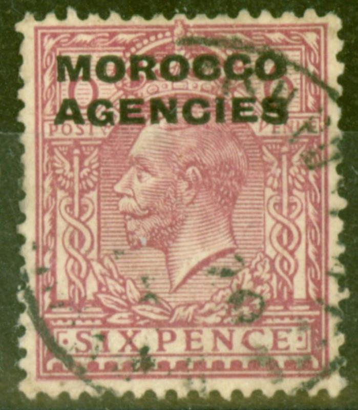 Morocco Agencies 1921 6d Reddish Purple SG48 Chalk Paper Fine Used