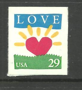 #2813 Love Single or Pair Mint NH