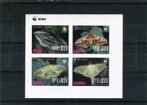 Chuvashia 1997 Russia Local WWF Butterflies Sheet Imperforated Mint (NH)