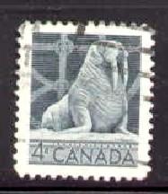 Marine Life, Walrus, Canada stamp SC#335 Used
