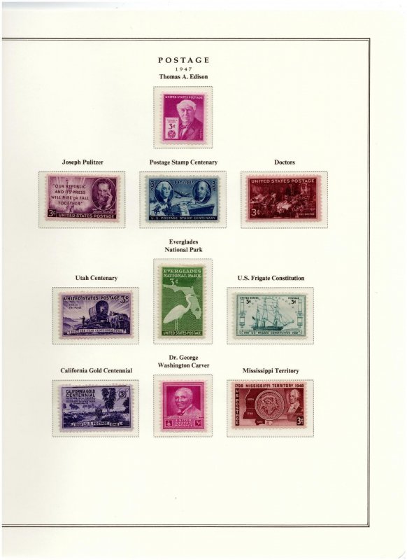 US Stamp Collection in Albums Most Mint 1935-1979 in 2 Scott Hingeless Platinum