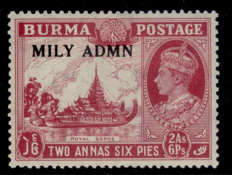 BURMA GVI SG42, 2a 6p claret, M MINT. 