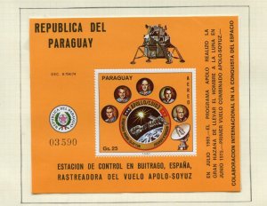 PARAGUAY MOON LANDING  SPACE SOUVENIR SHEET MINT NEVER HINGED