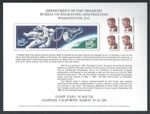 U.S. #SC70 NH Stamp Expo '81 South Souvenir Card