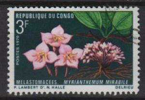 Congo, People's Republic 1970 - Scott 224 CTO - 3fr, flowers