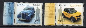 LITHUANIA - 2013 - EUROPA - POSTAL VEHICLES -