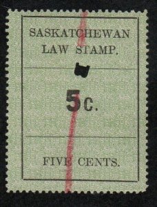 Canada Revenue Saskatchewan Law Stamp SL21 Used