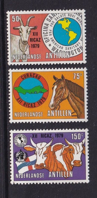 Netherlands Antilles #437-439a MNH 1979 stamps from sheet foot and mouth disease