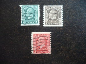 Stamps - Canada - Scott# 205-207 - Used Set of 3 Coil Stamps