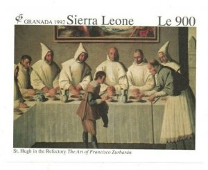 Sierra Leone 1992 - Spanish Art, Zurbaran - Imperf Souvenir Sheet - 1496 - MNH