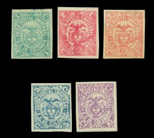 COLOMBIA 1883 Coat of Arms Redrawn issue  Scott #112-115 mint MH