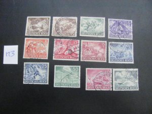 GERMANY 1943 USED SC B218-229 SET XF 22 EUROS (173)