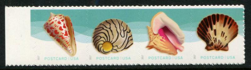 5166a US (34c) Seashells SA, MNH strip/4