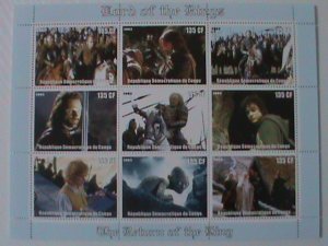 ​CONGO-2003- LORD OF THE RINGS-THE RETURN OF THE KING-MNH SHEET VERY FINE