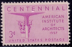 United States, 1957, American Institute of Architects, 3c, sc#1089, MNH