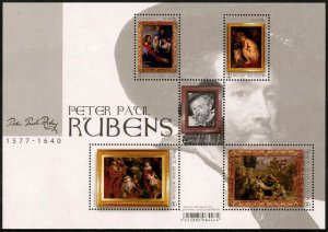 HERRICKSTAMP NEW ISSUES BELGIUM Rubens Paintings Sheetlet