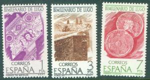 Spain Scott 1995-1997 MNH**  Lugo 2000th Anniversary 1976 set