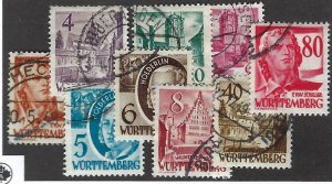 Germany Wurttemberg SC 8N28-8N36 Used F-VF SCV$87.50...Great!