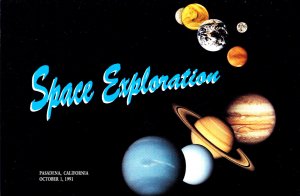 USPS 1st Day Ceremony Program #2568-77 Space Exploration 9 Planets & Moon 1991