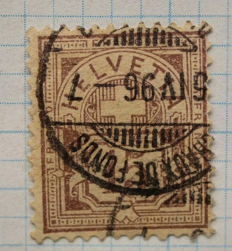 Switzerland sc 76b wmk 182 type 1 used stamp