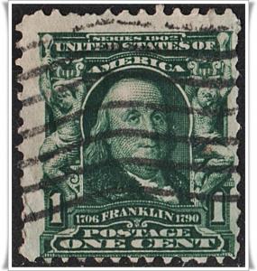 SC#300 1¢ Franklin (1902-03) Used