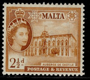 MALTA QEII SG271, 2½d orange-brown, LH MINT.