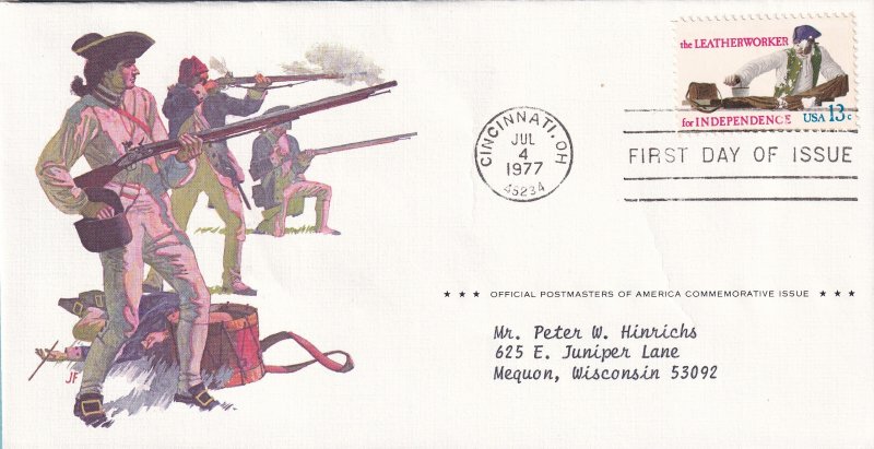 1977, The Leatherworker, PAC, FDC (E12290)