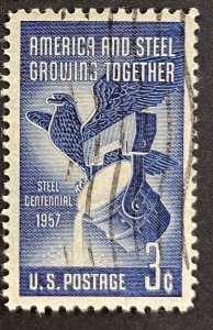 US #1090 Used F/VF 3c America and Steel Growing Together 1957 [B35.9.4]