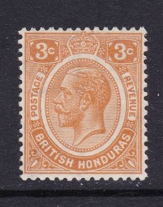 British Honduras Scott 95,  1933 KGV 3c,  VF MLH.  Scott $37.