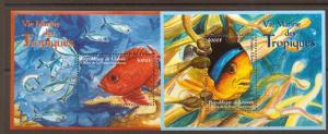 GUINEA 2009 MARINE LIFEx 2 SHEETS MNH